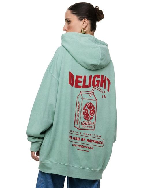Worldclassca Blue Kapuzensweatshirt Oversized Hoodie Kapuzenpullover Sweatshirt PRINT