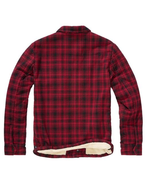 BRANDIT Outdoorjacke Classic Sherpa Winterjacke Gefüttert in Red für Herren