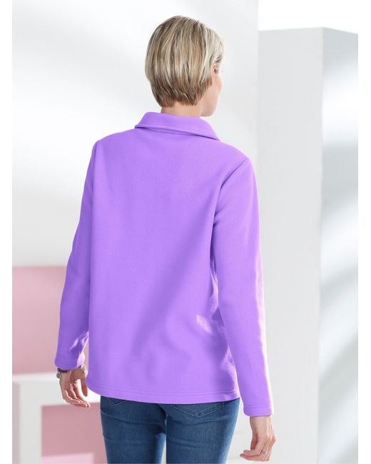 Sieh an! Purple Fleeceshirt Länge ca. 66 cm