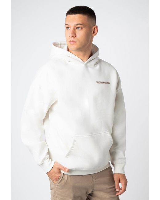 Sublevel Hoodie Sweathoodie WORLDWIDE in White für Herren