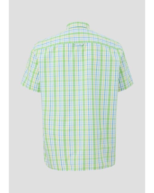 S.oliver Kurzarmhemd aus Lyocellmix in Green für Herren