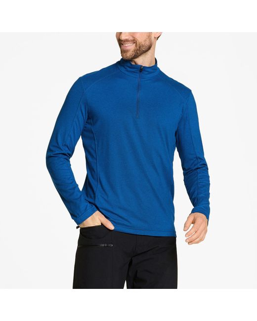 Ziener Stehkragenpullover Midlayer Jelano Man mit halbem Reißverschluss in Blue für Herren