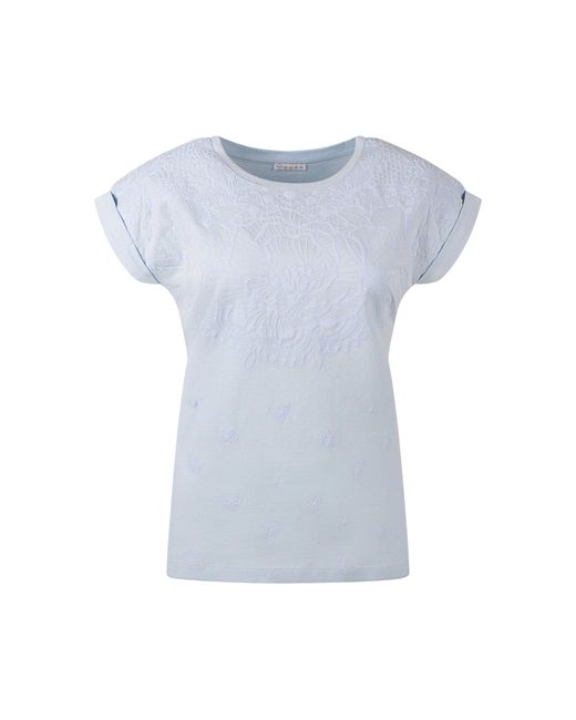 modee Blue Kurzarmshirt Meltemi mit plastischem Blütenprint