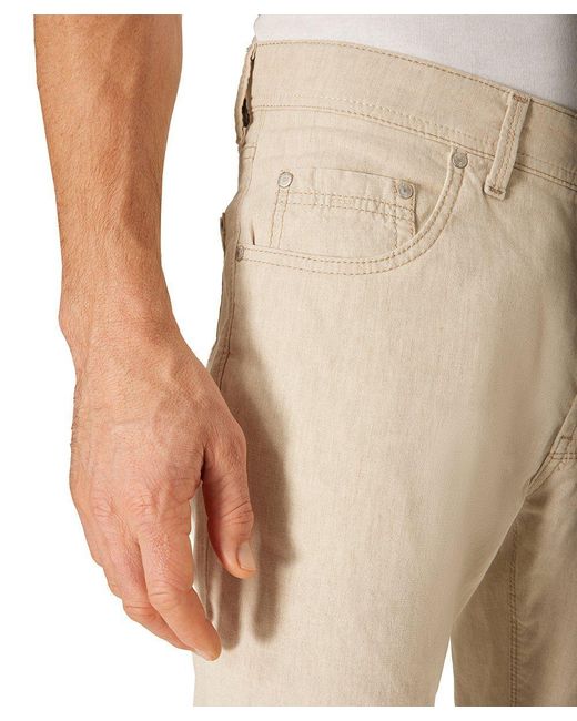 Pioneer 5-Pocket-Hose Leinenhose Rando in Natural für Herren