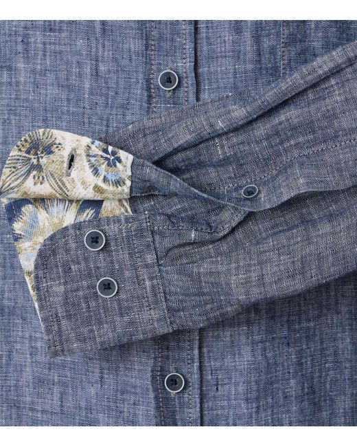 CASA MODA Langarmhemd 454403300 in Blue für Herren