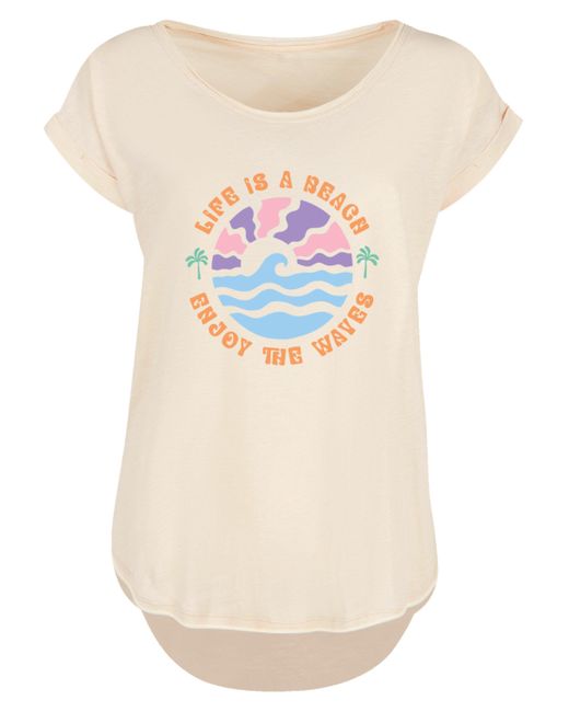 F4NT4STIC White Shirt Life Is A Beach Enjoy The Waves Premium Qualität