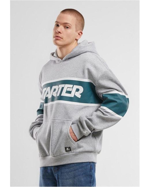 Starter Black Label Across Stripe Hoodie in Gray für Herren