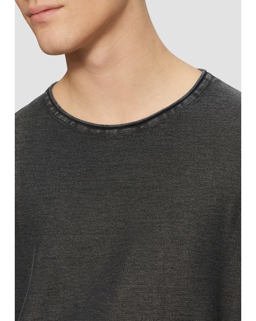 QS Gewaschener Strickpullover mit Rollkante Waschung in Gray für Herren