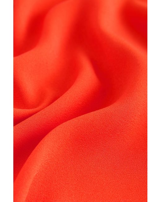 Next Red Kurzarmbluse Relaxed Fit Schlupfbluse mit V-Ausschnitt (1-tlg)