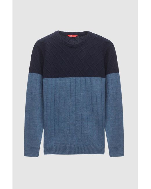 D'S Damat Blue D'S Strickpullover Ds Damat Regular Fit Farbe Baklava Pullover