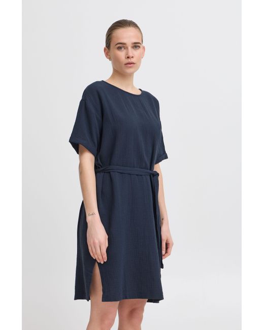 Ichi Blue Minikleid IHMIKA Stylisches Kleid