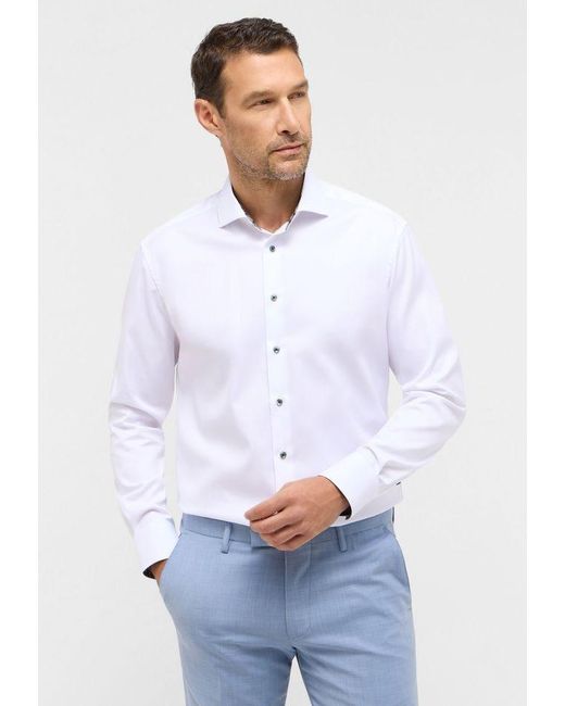 Eterna Langarmhemd in White für Herren