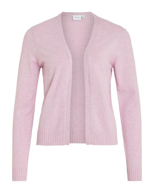 Vila Pink Kurzer Feinstrick Weiche Strickjacke VIRIL SHORT L/S KNIT CARDIGAN-NOOS
