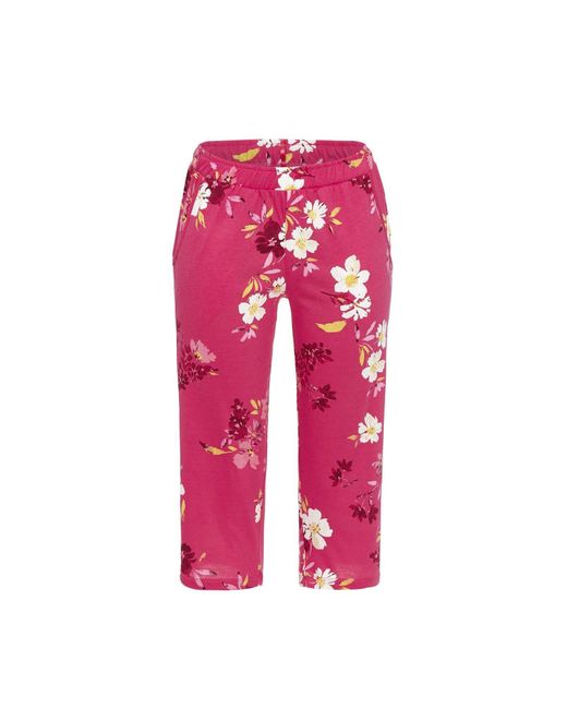 Ringella Red Pyjamahose in Caprilänge mit Blumendessin (1-tlg)