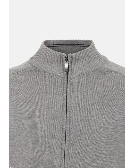 CASA MODA Basic (1-tlg) Strickjacke in Gray für Herren