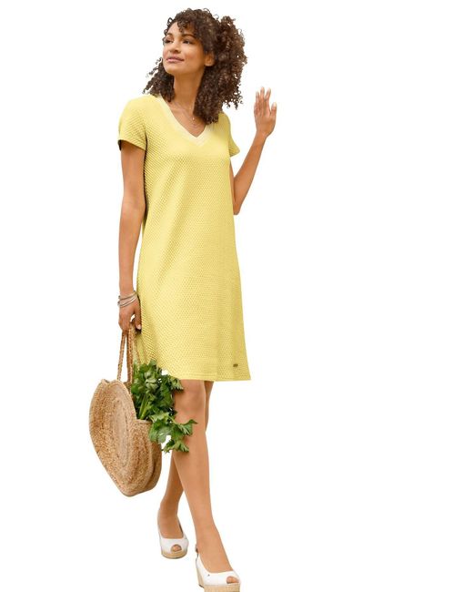 Casual Looks Strickkleid Jersey-Kleid in Gelb | Lyst DE
