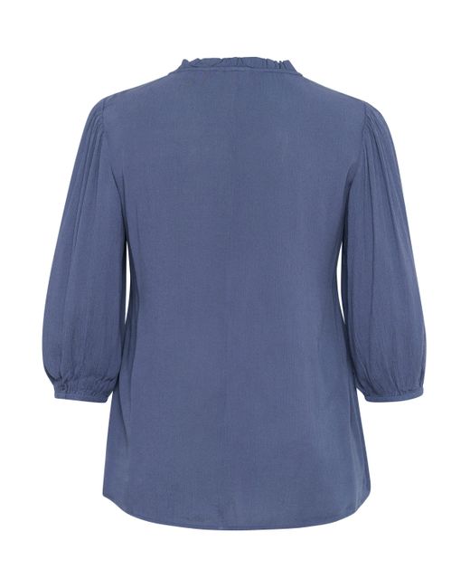 Kaffe Blue Langarmbluse Langarm-Bluse KCkamille Große Größen