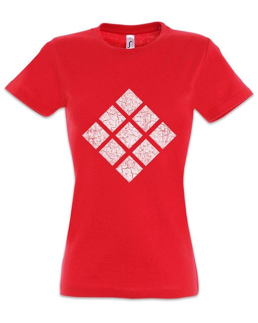 Urban Backwoods Red Print- Azana T-Shirt Kiss Symbol Sign Logo Me Zeichen