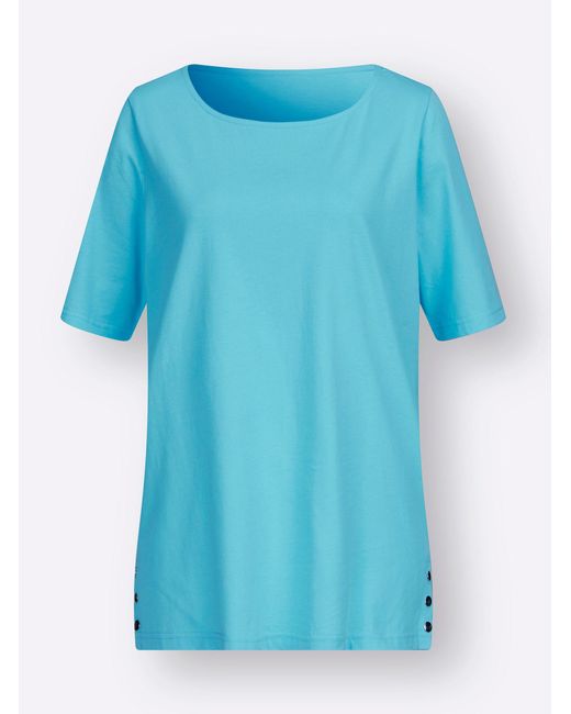 Sieh an! Blue T-Shirt Kurzarmshirt