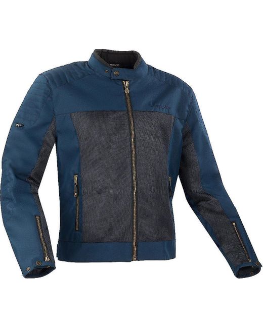 Segura Motorradjacke Oskar Motorrad Textiljacke protektoren herausnehmbares in Blue für Herren