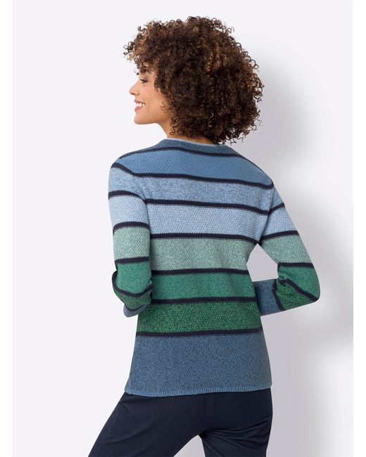 Sieh an! Blue Strickpullover Langarm-Pullover