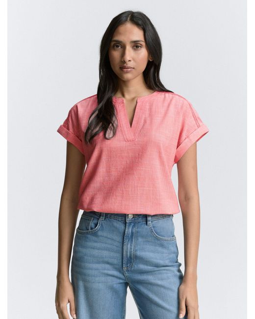 Tom Tailor Red Kurzarmbluse Loose Fit Bluse