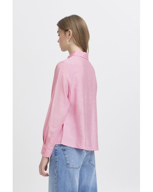 Ichi Pink Hemdbluse IHWILMA SH Klassisches Langarmhemd