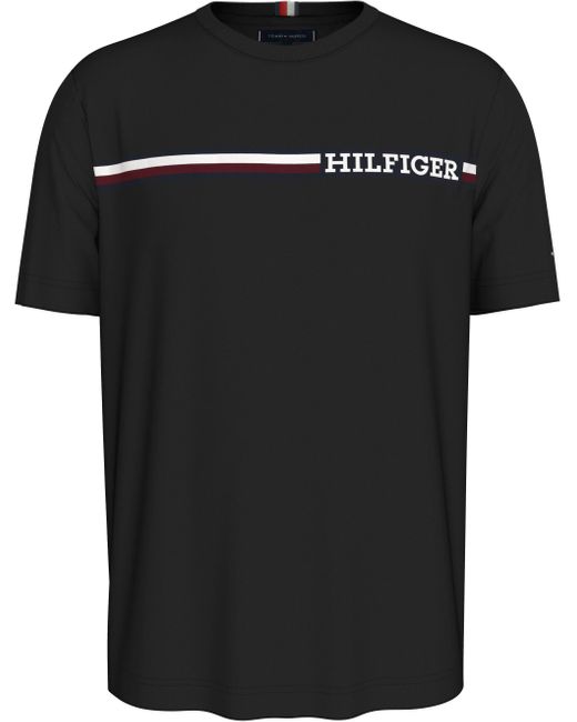 Tommy Hilfiger T-Shirt CHEST STRIPE TEE in Black für Herren