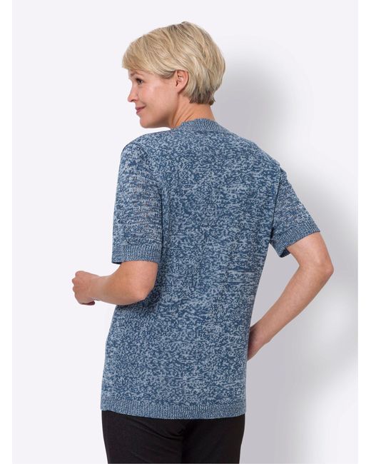 Sieh an! Blue Strickjacke Ajourstrickjacke