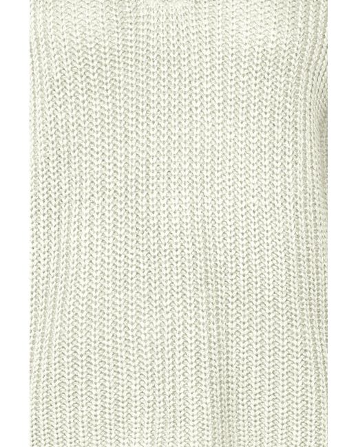 B.Young White Strickpullover Grobstrick Pullover Troyer Sweater mit Reißverschluss Kragen 6677 in Weiß