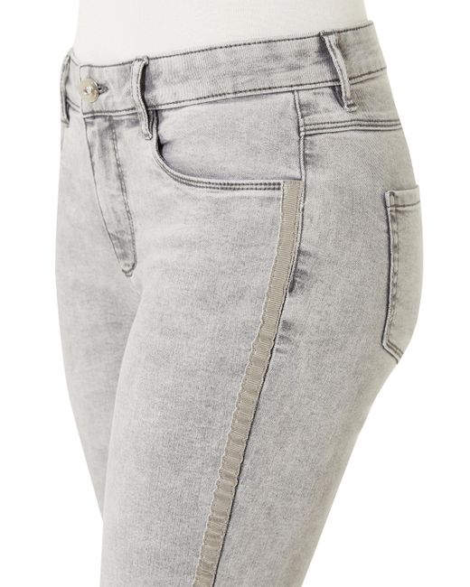 STOOKER WOMEN Gray 5-Pocket-Jeans Florenz Denim Slim Fit