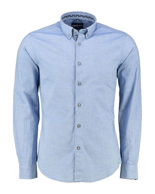KRÜGER BUAM Trachtenhemd in Blue für Herren