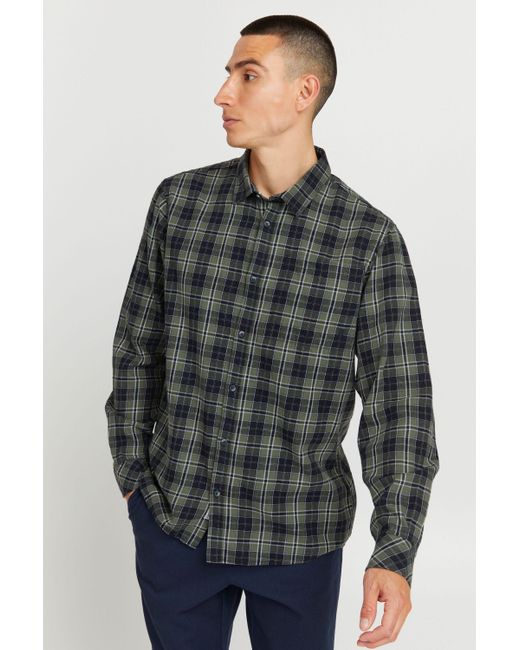 Solid Langarmhemd SDCourt SH 21107050 in Gray für Herren