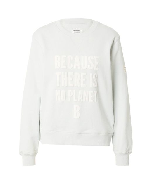 Ecoalf White Sweatshirt (1-tlg) Plain/ohne Details