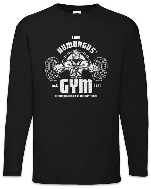 Urban Backwoods Langarmshirt Lord Humungus Gym Langarm T-Shirt Mad Fury 1981 Main Force Patrol Road in Black für Herren
