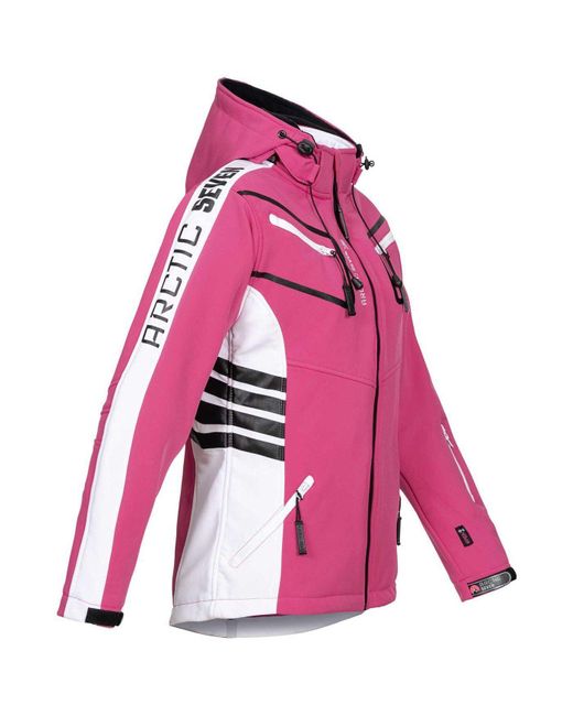 Arctic Seven Pink Softshelljacke ASPier mit abnehmbarer Kapuze