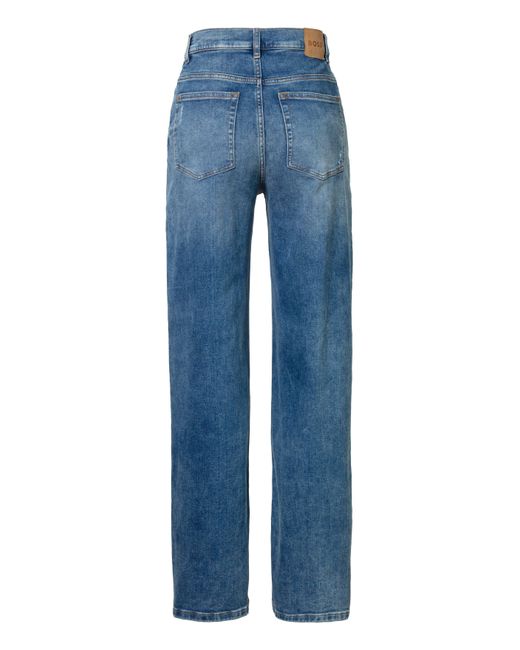 Boss Blue ORANGE Straight-Jeans C_MARLENE HR 2.0 Premium mode mit BOSS Leder-Badge