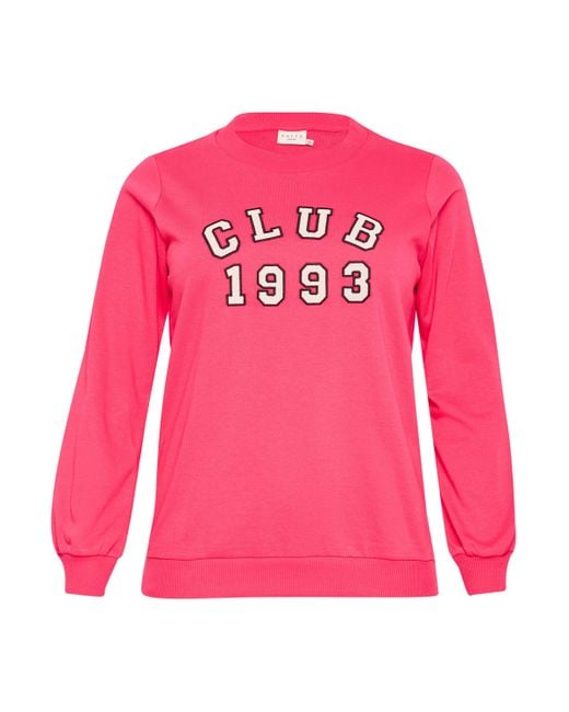 Kaffe Pink Fleecepullover Sweatshirt KCvioli plus