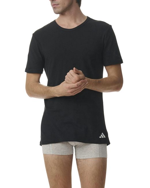 Adidas T-Shirt "Active Flex Cotton" (2er Pack) Lockere Passform in Black für Herren