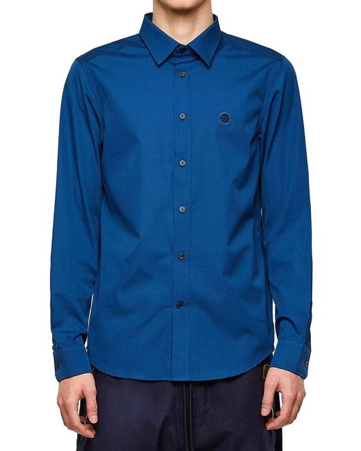 DIESEL Langarmhemd "S-BILL CAMICIA" Hemd in Blue für Herren