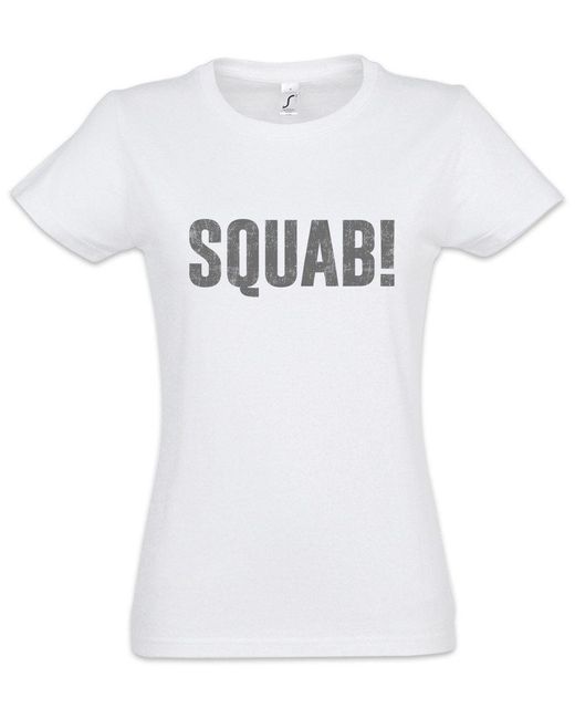 Urban Backwoods White Print- Squab! T-Shirt Two And A Charlie Alan Fun Half Logo Men