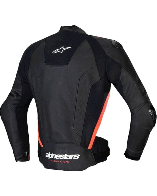 Alpinestars Motorradjacke Missile V3 Motorrad Lederjacke herausnehmbares Innenfutter in Black für Herren
