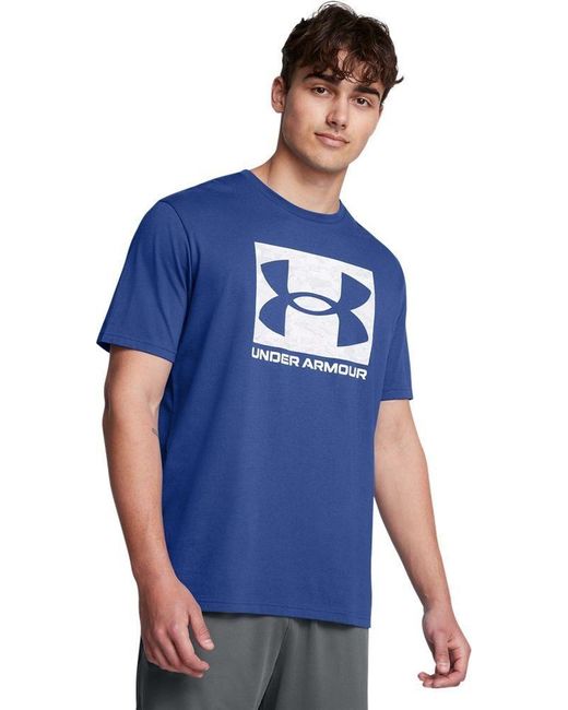 Under Armour ® T-Shirt Ua Abc Camo Boxed Logo Ss in Blue für Herren