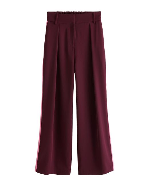 Next Purple Palazzohose Hose mit weitem Bein und elastischer Rückseite (1-tlg)