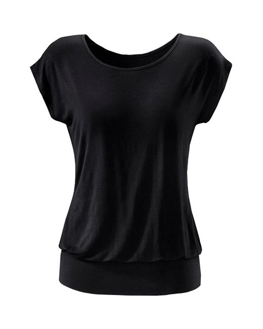 Lascana Black T-Shirt (Packung, 2-tlg) mit breitem Bund