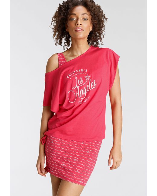 Kangaroos Jerseykleid (2-tlg) im Set mit oversize Shirt zum Knoten in Pink  | Lyst DE