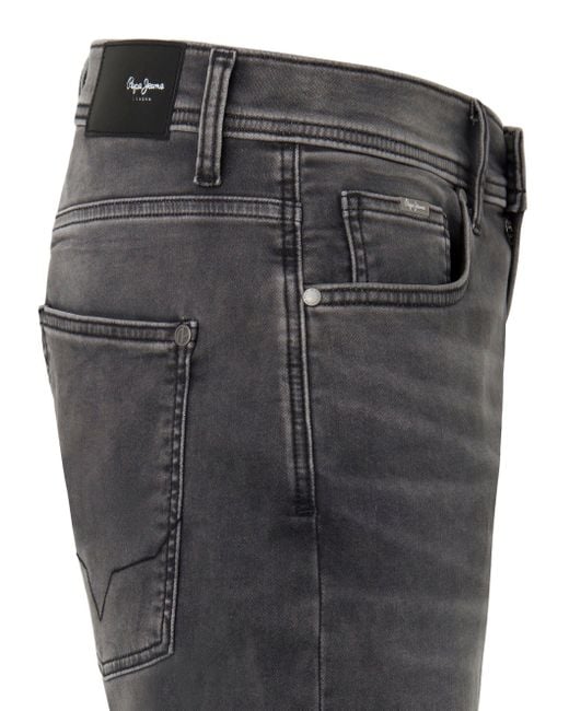 Pepe Jeans Jeansshorts mit umgeschlagenem Bund in Gray für Herren