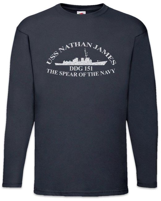 Urban Backwoods Langarmshirt Nathan James Langarm T-Shirt The last Tom Chandler Symbol Sign in Blue für Herren