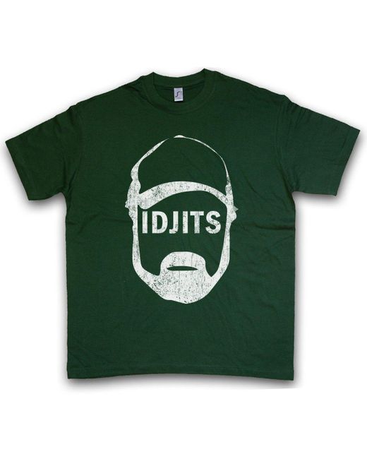 Urban Backwoods Print- Idjits T-Shirt Supernatural Fun Dean Logo Pentragramm Pentacle in Green für Herren
