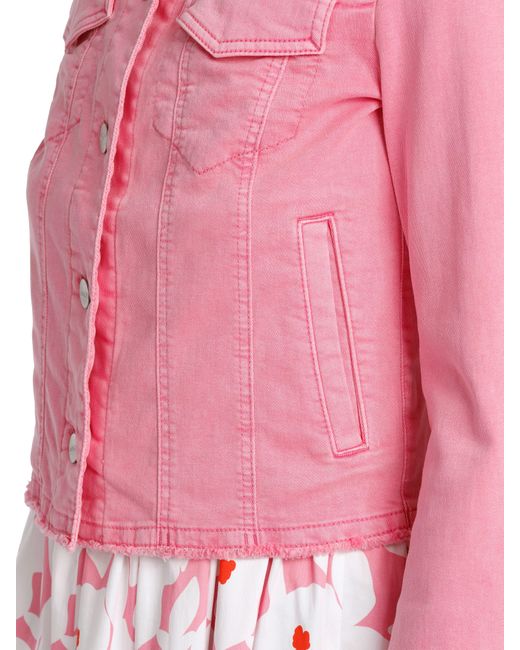 Marc Cain Pink Jeansjacke "Collection Summer Flash" Premium mode Jacke in Colordenim "Rethink Together"